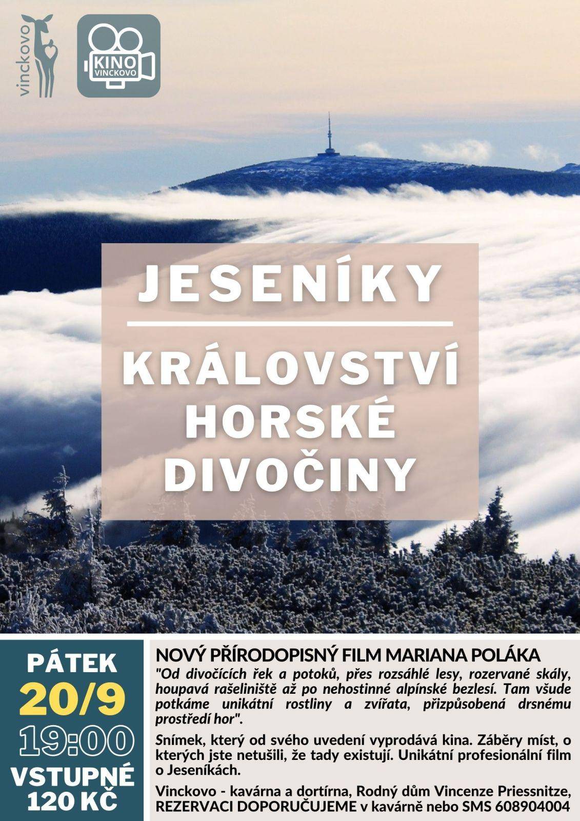 Promítání JESENÍKY - KRÁLOVSTVÍ HORSKÉ DIVOČINY