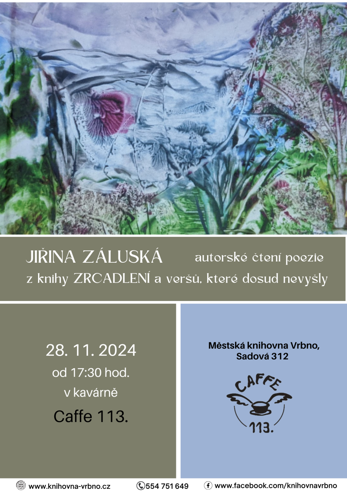 Jiřina Záluská – autorské čtení poezie