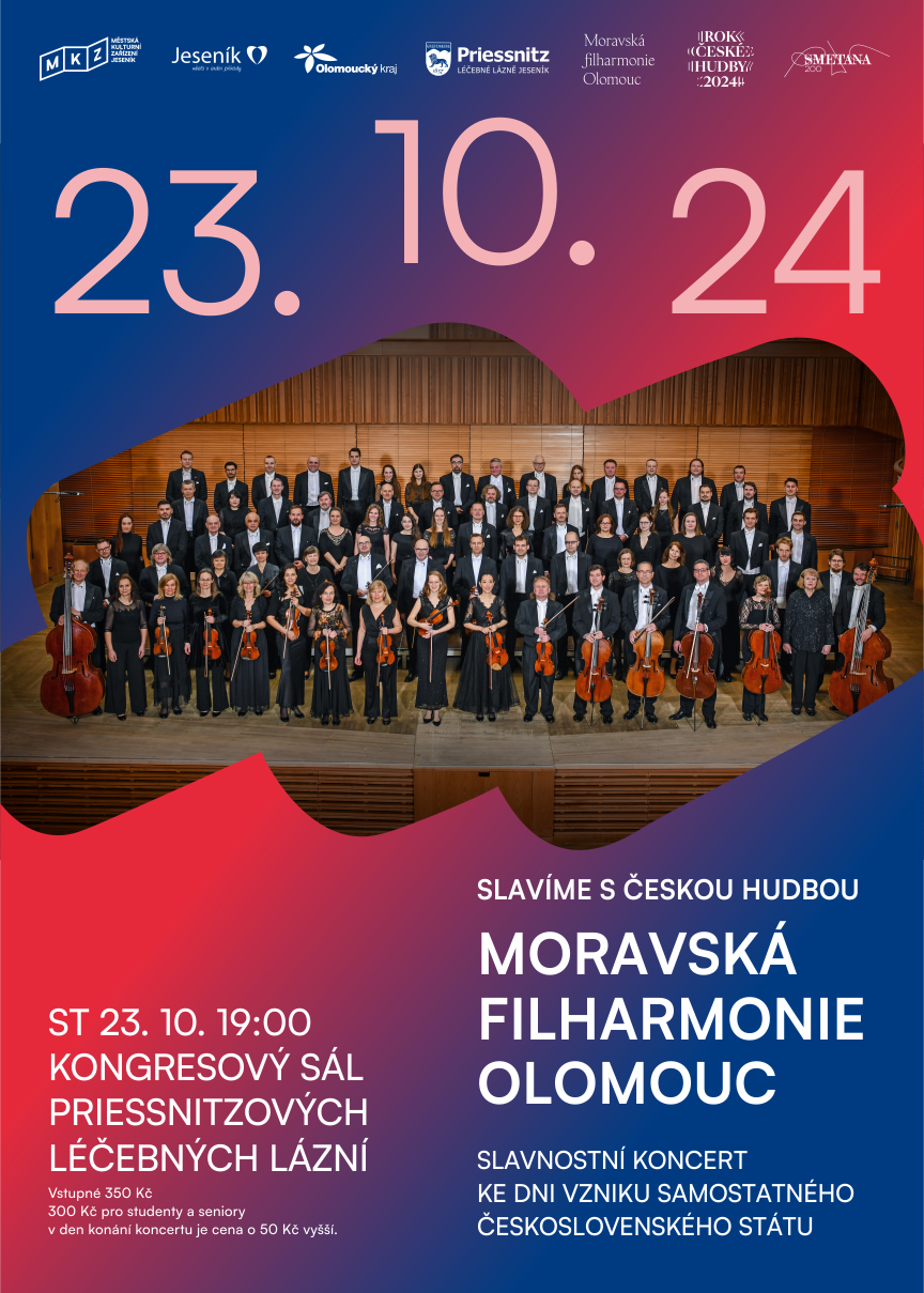 SLAVÍME S ČESKOU HUDBOU - KONCERT MORAVSKÉ FILHARMONIE OLOMOUC